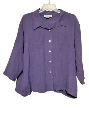 Briggs purple button down blouse
